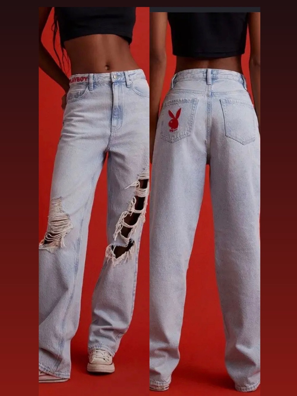 Pacsun x Playboy Distressed Jeans size 27